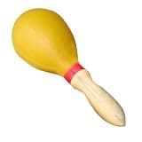 Omquot Maracas Rumba Shaker for Kids Party Toy PVC Hand Percussion Musical Instrument for Dance (Yellow)