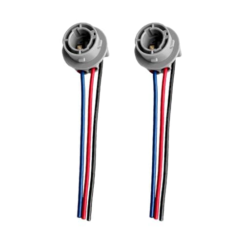 FALVFUN 2PCS Car 1157 LED Bulb Socket, BAY15D Brake Tail Turn Signal Light Wiring Harness, 7528 2057 2357 Base Auto LED Bulb Holder Socket Plug Connector, Universal for SUV Van Truck