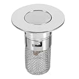 SOESFOUFU Bathroom Sink Stopper 2.87X2.36 Inch Pressure Bounce Plug with Drain Strainer Hair Catcher Easy Push Drain Plug for Washbasin