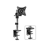 NYTFHMS Monitor Stand Single Monitor Stand Arm Adjustable 15"-27" Long Arm Monitor Desk Mount Monitor Stand Mount with Clamp and Grommet Kit, Vesa Mount 75/100Mm Tv Stands,A-C Clamp