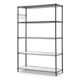 48 x 18 in. 5-Shelf Wire Shelving Kit with Casters & Shelf Liners