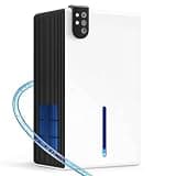 Dehumidifiers for Home, Ultra Quiet Small Dehumidifier for Basement Bedroom Bathroom 85oz Water Tank with Drain Hose
