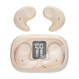 Piluyaa Sleep Earbuds Bluetooth in Ear Light-Weight Headphones, Mini Invisible Earplugs Small Design for Side Sleepers, 58H Playtime with Charging Case, Clear Calls& Noise Block, Off White
