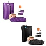 Zurligi 4-Pack Travel Vacuum Bags, 2 Black, 2 Purple, 2 Pumps, 2 Straps