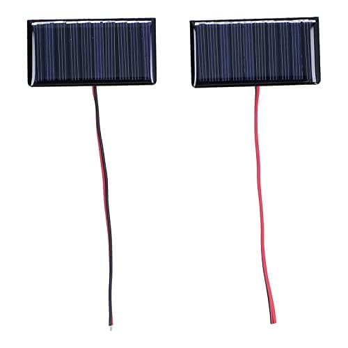 Polysilicon Module Micro Solar Cell Module 68x36 Mm 0.3 W 5 V, Ideal for Low Consumption Electrical Appliances, Solar Water Pumps (2 Pack)