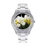FekiLoot Watches for Men Big Face Stainless Steel Wristwatch Casual Watch