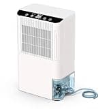 Dehumidifier for Home, 85oz Water Tank Small Dehumidifiers Covers up to 2000 sq. ft with Drain Hose for Basement Bedroom Bathroom RV