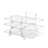 Air Fryer Rack,Compatible For Ninja, Air Fryer Multi-Layer Double Basket Air Fryer Accessories 304 Stainless Steel Grilling Rack Cooking