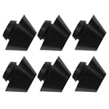 Toyvian 6pcs Black Rubber Drum Support Foot Pads for Ethereal and Hollow Drums, Anti-slip Pressure Distribution Pads for Yoga and Meditation Musical Instrument Accessories
