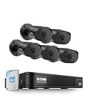 ZOSI 5MP Lite 3K Wired Security Camera System with AI Human Vehicle Detection, 8CH H.265+ CCTV DVR, 5 x 1080P Weatherproof Home Security Camera Outdoor Indoor, IR Night Vision, Motion Alert, 500GB HDD