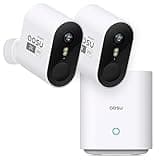 aosu Security Cameras Wireless Outdoor Home System, True 2K HD Night Vision, No Subscription Required, Long Battery Life, 166° Wide View, Spotlight & Siren Alarm, Motion Alert, Support 2.4 & 5GHz WiFi