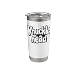 Knucklhead Black n White Text Stainless Steel Insulated Tumbler