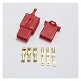 LKHRIPMA 1set 2.8mm 3P Red Electrical Connector Kits 2.8 3Pin Male Female Socket