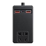 12V / 24V Portable Automotive Power Adapter 150W 4 USB Chargers Intelligent Temperature Control for Electronics Road Trips Fast Charging Car Adapter