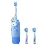 DOITOOL Electric Toothbrush Set 4pcs 2 Blue Replacement Heads Sonic Soft Bristle USB Rechargeable Toothbrush