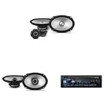 Alpine UTE-63BT Mech-Less Digital Bluetooth Media Receiver with 1 Pair Alpine S2-S69 Type S 6x9 Coax Speakers and 1 Pair S2-S69C Type S 6x9 Component Speakers