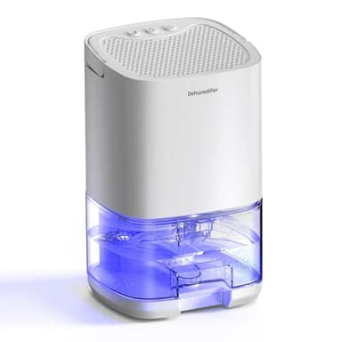 Portable Mini Dehumidifier for Home | 1000mL Water Tank | Auto-Off & Colors LED Mood Lights | Ultra Quiet 36W Energy Efficient Dehumidifiers for Bedroom Closet Bathroom RV