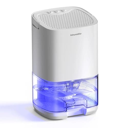 Portable Mini Dehumidifier for Home | 1000mL Water Tank | Auto-Off & Colors LED Mood Lights | Ultra Quiet 36W Energy Efficient Dehumidifiers for Bedroom Closet Bathroom RV