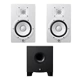 Yamaha HS7 6.5" Powered Studio Monitor (White, Pair) with HS8S 8" Powered Studio Subwoofer
