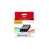 Canon CLI-281 Black, Cyan, Magenta and Yellow 4 Ink Pack, Compatible to TR8520, TR8620 Series, TS9120, and TS6210 Printers