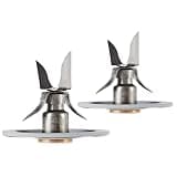 2-Pack Blender Blade Replacement Parts Compatible with Oster Osterizer, 4-Point Stainless Steel Ice Crusher Blade with Sealing Ring Gasket for 5 & 6 Cup Glass Plastic Jars, Refresh Kit