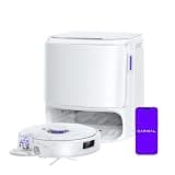 NARWAL Freo Z10 Turbo Robot Vacuum and Mop Combo, 25000Pa Suction, Edge-to-Edge Cleaning, Tangle-Free for Pet Hair, Auto Mop Wash, Smart Avoidance, Self-Emptying, for Carpet & Hard Floors, Ivory white