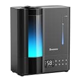 BREEZOME 8L Humidifiers for Bedroom, Warm & Cool Mist for Large Room Home, Top Fill Ultrasonic Humidifier, Humidity Sensor, Essential Oil, 60H Runtime, Quiet for Baby, Plants, Fast Relief