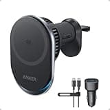 Anker Prime MagSafe Car Mount Charger, Qi2 25W Certified Wireless Car Charger with AirCool, Strong Magnets, Air Vent Mount for iPhone 17-12 Series (Check Vent Compatibility, 60W Adapter Included)