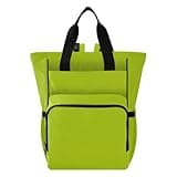 Nesatuwa Safety Green Diaper Bag Backpack Waterproof Large Capacity Multifunctional Diaper Bags with Insulated Pockets and Stroller Straps Travel Backpack for Baby Girl/Boy