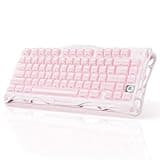 GravaStar Mercury K1 75% Pink Wireless Keyboard, Aluminum Alloy Exoskeleton Design Mechanical Gaming Keyboard, Gasket Hot-Swap Socket, Linear Switches, RGB Backlit