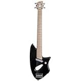 Aliyes Light Electric Guitar For Travel,Full 24 75" Scale for Practice,Portable Small Size Guitar Featherlight,Solid Wood Body include Gig Bag, All Accessories KC-025 (Black)