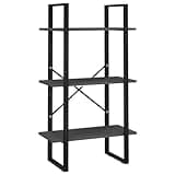 KGHFDVB Metal Storage Shelf Stand 23.6x11.8x41.3 Inches Gray Engineered Wood Shelving Unit for Kitchen Living Room