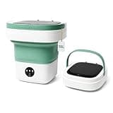 Portable Washing Machine, Mini Washer, 16L Upgraded Foldable Design Ideal for Apartment, Home and Hotel, portable washer 3 Cleaning Modes Suitable for Small Clothes (Green)
