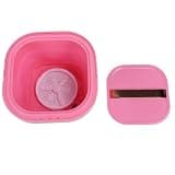 Omquot Portable Folding Washing Machine, Mini Washing Machine and Compact Dryer for Travel Camping Apartment (Pink)