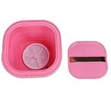 Omquot Portable Folding Washing Machine, Mini Washing Machine and Compact Dryer for Travel Camping Apartment (Pink)