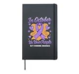 In October We Wear Purple Rett Syndrome Awareness Hardcover Journal, Black