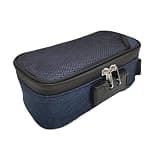 Luwecf Smell with Secure Password Lock Lockable Storage Case Odor Absorbing Stash Case Combination Lock Bag Mesh Dividers And Polyester Body, Dark Blue