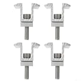 Hosrivae Solar Panel Clamp Brackets, Aluminum Alloy PV Mounting Clamps Roofs, 30/35/40mm Panels, Steel Hardware, or 4 Pack(4pcs 40mm)