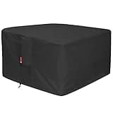 SheeChung Gas Fire Pit Cover Square - Premium Patio Outdoor Cover Heavy Duty Fabric with PVC Coating,100% Waterproof,Fits for 33 inch,34 inch,35 inch,36 inch Fire Pit Table Cover (36”L x 36”W x 24”H)