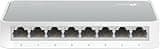TP-Link 8 Port 10/100Mbps Fast Ethernet Switch (TL-SF1008D) - Desktop Splitter/Hub, Plug and Play, Fanless Quiet, Desktop Design, Green Technology, Unmanaged, White