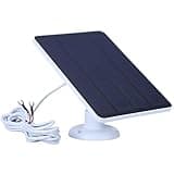 2 Pcs Solar Panel 4W for Security Cameras, with 13 Ft Charging Cable, Adjustable Mount, Waterproof, High-Efficiency Monocrystalline, Compatible with Ring Video Doorbell 4/3/3Plus/2