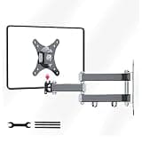 TV Stand Full Motion TV Monitor Wall Mount Bracket, TV Wall Mount with Cable Management, Fits Most 10-32 Inch TVs