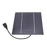 OVAQUIXI Panel Charger,Monocrystalline USB Portable Solar Charger for Outdoor Travel Black