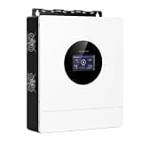AuraSolar Hybrid Solar Inverter 8000W 48V DC to 120V/240V AC Split Phase, Pure Sine Wave Inverter Built-in MPPT 120A Charge Controller, Power Converter for Home Backup Off Grid Solar System
