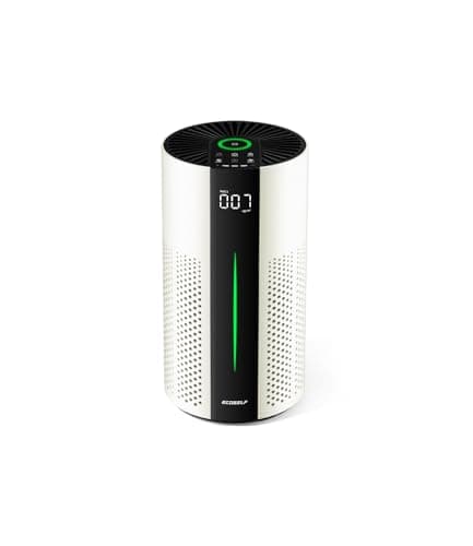 ECOSELF Air Purifiers for Home Large Room, Air Purifiers for Bedroom 360° Air Intake with Smart Auto Mode, HEPA Air Purifier, Air Cleaner for Smoke