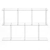 OssifragaBone 3-Tier Acrylic Clear Long Bookcase 11.8''D X 47.2''W X 24.6''H Short Bookshelf with Large Storage Easy Assembly for Home Office Living Room Bedroom