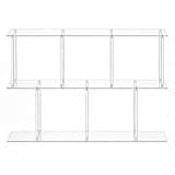 OssifragaBone 3-Tier Acrylic Clear Long Bookcase 11.8''D X 47.2''W X 24.6''H Short Bookshelf with Large Storage Easy Assembly for Home Office Living Room Bedroom