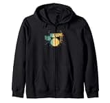Batteria Regalo Drums Vintage Batterista Bacchetta Musicista Zip Hoodie