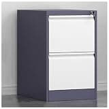GFSGHZZ Lockable Steel Vertical Filing Cabinet for Home Office Industrial Metal Drawer Chest Organizer Storage Box,Grey-46×62×73Cm