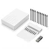 ZOSARSE Mixed 10 Pack EMR Stylus Nibs Titanium Alloy OBM Elastic Soft Fiber Replacement Tips Fit Lamy Remarkable Boox Samsung Kindle Low Noise Paper Feel Wear Resistant Tweezer Cardboard Storage Slot